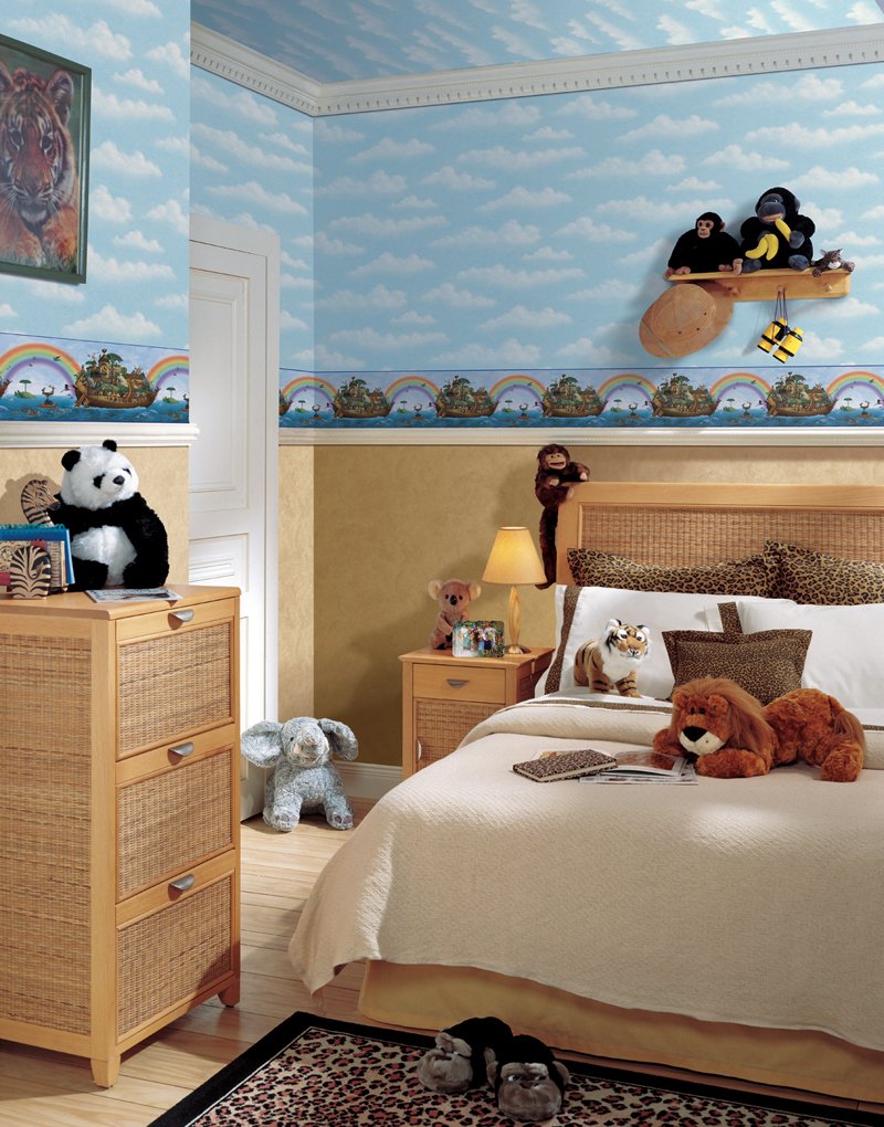 Amazon | Chesapeake BBC47075 ふわふわの雲 壁紙 ブルー | 壁紙